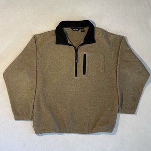 Eddie Bauer Vintage Fleece Tan Half Zip